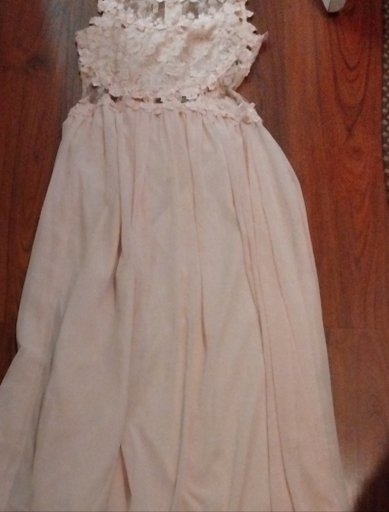 Elegant Pink Lace Women's Dress